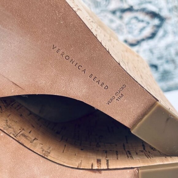 Veronica Beard  Dali Peep Toe Platform Wedge Sandal Size 11  Slingback - Picture 9 of 13